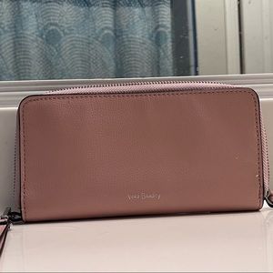 Vera Bradley Leather Carryall RFID Accordion Wristlet